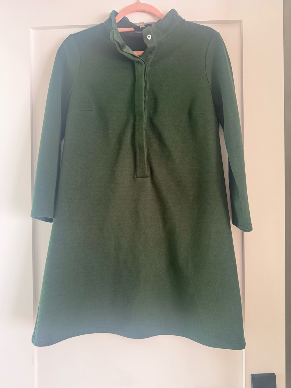 Tuckernuck Dark Green Long-Sleeve A-Line Dress